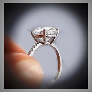 3.55 Ct Antique Cushion / Old Mine Cut Diamond Vintage Style Solitaire Engagement Ring *** By Chelsea Leigh and Company