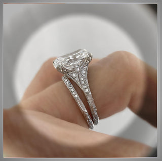2.65 Ct Edwardian Antique Vintage Style Platinum Lozenge  Diamond BLOOMINGTON STYLE,CIRCA 1900 Engagement Ring *By Chelsea Leigh and Company