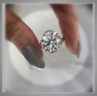 On Sale ***4.10 Carat Brilliant cut Diamond Round  Solitaire Engagement Ring  ***   By Chelsea Leigh and Company