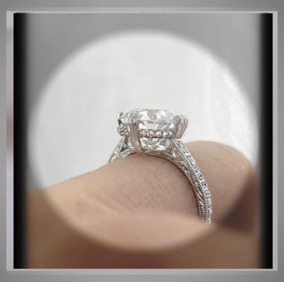 NEW *** 3.40 Ct  Edwardian Antique Vintage Style  Engagement Ring*** Brilliant or European Cut Round Diamond  *** By Chelsea Leigh & Company