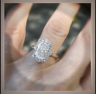 3.75  Ct Radiant Cut Diamond Halo Engagement Ring ***By Chelsea Leigh and Company