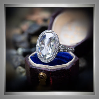 3.00 Ct. Antique Rose Cut Oval Vintage Style Diamond Engagement Ring *** By Chelsea Leigh and Company