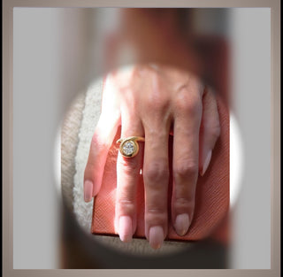 2.20  Ct  Round Perch Ring - Bezel Set Diamond  Engagement Ring VVS2  *IGI Certified  *** By Chelsea Leigh and Company