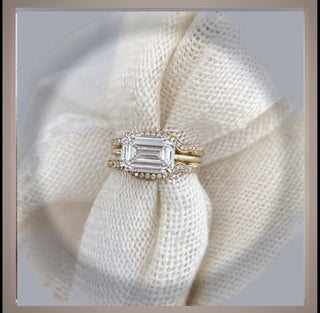 On SALE *** 3.00 Ct Emerald Cut Diamond EAST WEST Solitaire  VS1 *** By Chelsea Leigh and Company