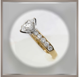 Sale ***2.10 Ct Chanel set  Tiffany VS1 E Diamond Engagement Ring   *** By Chelsea Leigh and Company