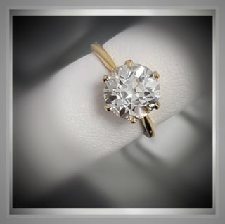 3.00 Carat OEC Old European cut Diamond Antique Vintage Style  Engagement Ring *** By Chelsea Leigh and Company