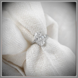 On Sale ***4.00 Ct   Brilliant Cut Oval  Diamond Ring W/ Baguettes  **By Chelsea Leigh and Company