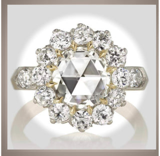 3.50 Ct. Antique  Vintge Style Rose Cut Edwardian / Belle Époque Gold and Platinum Ring VS1 F  ***  By Chelsea Leigh and Company