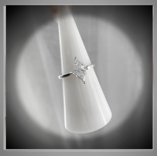 Rhombus Diamond Solitaire Engagement or Right Hand Ring VS1  Platinum *** By Chelsea Leigh and Company