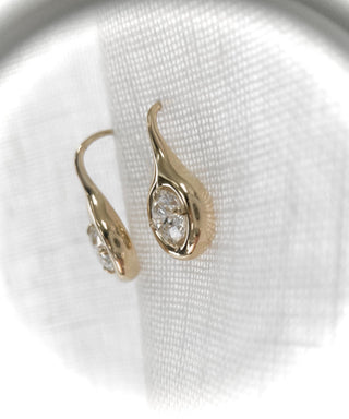 2.11 Ct  Orb Drop Puffy Bezel Earrings  French Wire Special Occasion  GIA Certified Wedding Bridal Earrings  ***By Chelsea Leigh and Company