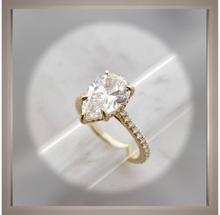 2.55 Carat Brilliant Cut Pear Diamond Solitaire Engagement Ring VS1  Rose Gold  *** By Chelsea Leigh and Company
