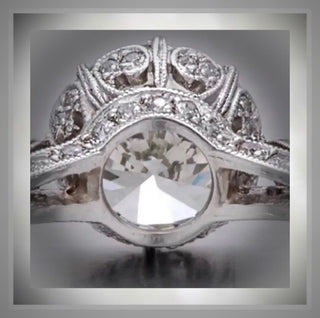 QUICK SHIP ** 1.50 Carat  Edwardian Antique Style  Diamond Engagement Ring   In Platinum *** By Chelsea Leigh and Company