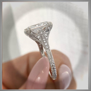 2.65 Ct Edwardian Antique Vintage Style Platinum Lozenge  Diamond BLOOMINGTON STYLE,CIRCA 1900 Engagement Ring *By Chelsea Leigh and Company