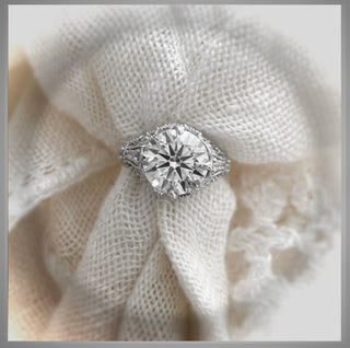 2.60 Ct.Antique  Edwardian Vintage Style Platinum Engagement Ring Platinum *** By Chelsea Leigh and Company