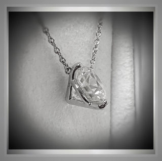 3.00 Ct Brilliant Cut Diamond Pendant 14 K White Gold *** By Chelsea Leigh and Company