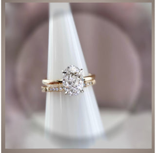 2.00ct Antique Oval Diamond Solitaire Engagement Ring VS1 F 14K Gold by Chelsea Leigh & Company