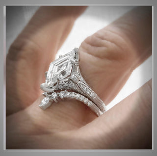 2.65 Ct Edwardian Antique Vintage Style Platinum Lozenge  Diamond BLOOMINGTON STYLE,CIRCA 1900 Engagement Ring *By Chelsea Leigh and Company