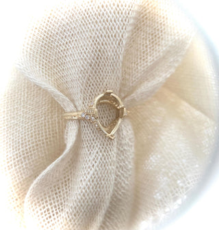 3.50 Ct Pear cut Diamond Edwardian Antique Vintage Style Engagement Ring *** 14K Yellow Gold *** By Chelsea Leigh and Company
