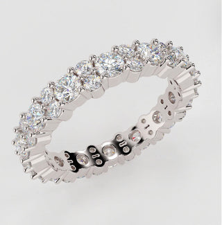 1.75 Ct Cluster Pave  Diamond Eternity Band