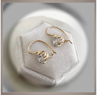 2.00 Carat Antique Style French Wire Earrings  *** Special Occasion Earrings  *** Wedding Bridal Earrings *** By Chelsea Leigh and Company