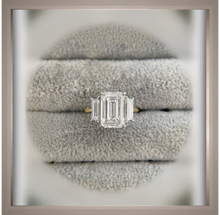 On Sale**6.30 Ct Emerald Cut Diamond Ring W/ Trapezoids VVS2 F IGI Certified  ***  By Chelsea Leigh and Company