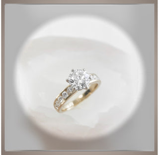 Sale ***2.10 Ct Chanel set  Tiffany VS1 E Diamond Engagement Ring   *** By Chelsea Leigh and Company