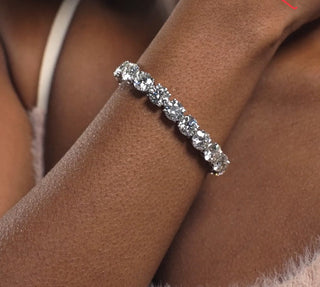 20 Carat Brilliant Cut Round  Cut Diamond Tennis Bracelet