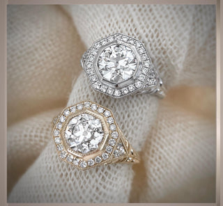 3.65 Carat  Antique Art Deco Vintage Style  Octogon  Old European Cut Diamond Engagement Ring *** By Chelsea Leigh and Company