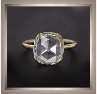 3.00 Ct. Antique Rose Cut Diamond Vintage Style  Engagement Ring *** By Chelsea Leigh & Company