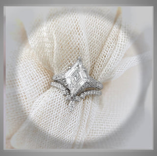 2.65 Ct Edwardian Antique Vintage Style Platinum Lozenge  Diamond BLOOMINGTON STYLE,CIRCA 1900 Engagement Ring *By Chelsea Leigh and Company