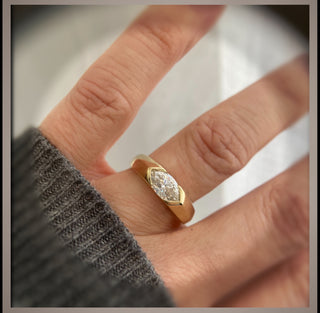 1.00 Ct Marquise Cut Diamond East West Bezel Set Solitaire Engagement Ring   *IGI Certified  *** By Chelsea Leigh and Company