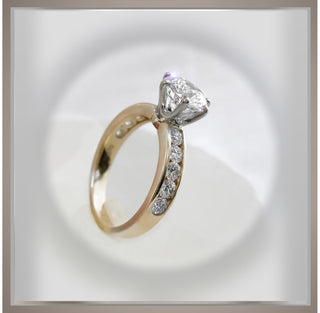 Sale ***2.10 Ct Chanel set  Tiffany VS1 E Diamond Engagement Ring   *** By Chelsea Leigh and Company