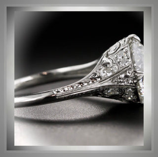 2.53 Carat Edwardian Antique Style 14K Yellow Gold Diamond, CIRCA 1900 Engagement Ring VS1