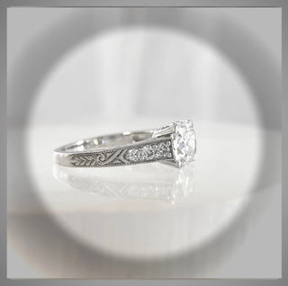 2.50 Ct Edwardian Antique Vintage  Style Old Mine Cut Diamond  Ring Platinum Circa 1920  *** By Chelsea Leigh and Company