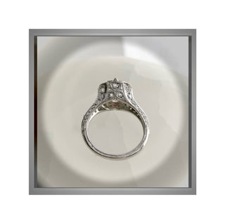 3.75 Ct Old Mine cut Diamond Antique Vintage Style  Engagement Ring  ** By Chelsea Leigh & Company