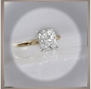 1.60  Ct Cushion Cut Diamond Solitaire Engagement Ring  VVS2 14K ***By Chelsea Leigh & Co.