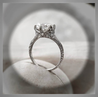 3.55 Ct Edwardian Antique Style Platinum Diamond BLOOMINGTON STYLE,CIRCA 1900 Engagement Ring *** By Chelsea Leigh and Company