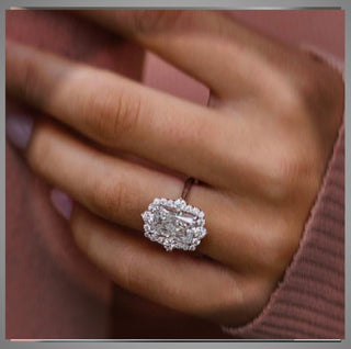 4.30  Ct Radiant Cut Diamond Halo Engagement Ring ***By Chelsea Leigh and Company