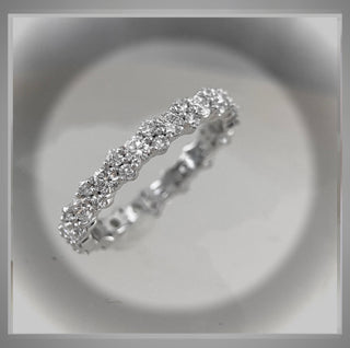 1.75 Ct Cluster Pave  Diamond Eternity Band