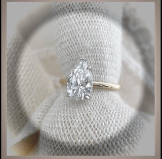 OnSale ***2.60 Ct  Brilliant Cut Pear Diamond Solitaire Engagement Ring *** By Chelsea Leigh and Company