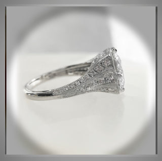 2.75 Ct Old Mine cut Diamond Antique Vintage Style  Engagement Ring  ** By Chelsea Leigh & Company