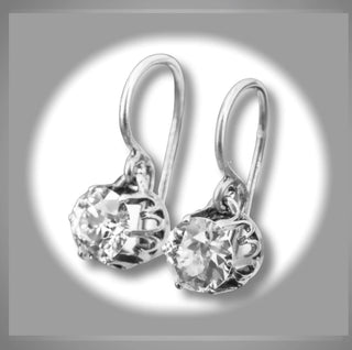 2.00 Carat Antique Style French Wire Earrings  *** Special Occasion Earrings  *** Wedding Bridal Earrings *** By Chelsea Leigh and Company