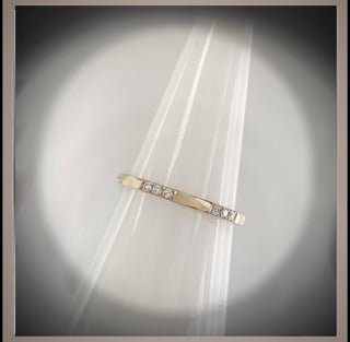 Spaced Dimond  Band  Stackable  14K wedding/anniversary Ring