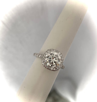 3.00 Ct Cushion Shaped Halo with Brilliant Cut Round Diamond Engagement Ring VS1  *** By Chelsea Leigh and Company