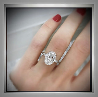 On Sale ***3.30 Carat Brilliant Cut Oval  Diamond Ring W/ Baguettes  **By Chelsea Leigh and Company