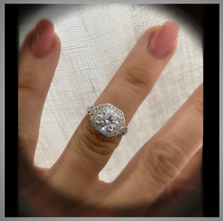 2.65 Carat Edwardian Antique Vintage Style  Diamond Engagement Ring *** By Chelsea Leigh and Company