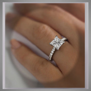 On Sale*** 2.50 Carat Princess Cut  Diamond Solitaire Engagement Ring