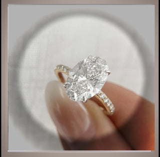 On**SALE** 3.50 Carat Brilliant Cut Oval Diamond Solitaire Engagement Ring ***by Chelsea Leigh and Company