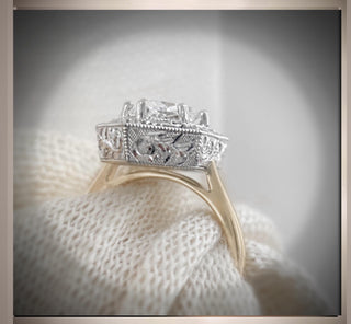 1.60 Ct Victorian Era Vintage Antique Style ROSE Cut Dutch Marquise  Diamond Engagement Ring   *** By Chelsea Leigh and Company