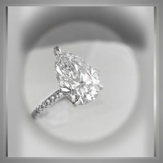 On Sale***3.75 Carat Pear Diamond Solitaire Engagement Ring    *IGI  Certified 5 prong***By Chelsea Leigh and Company